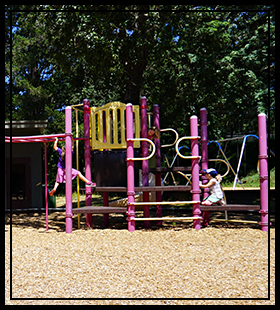 students playing on the playground